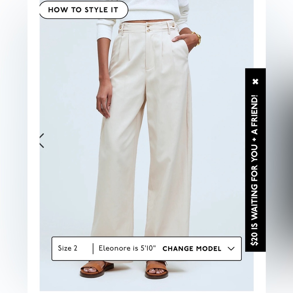 Madewell Harlow Pant in Harvest Moon sz 6
